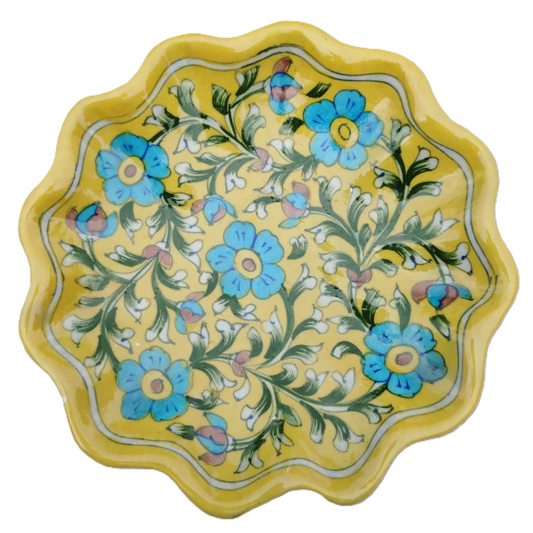 Mustard Garden Jaipur Blue Pottery Plate
