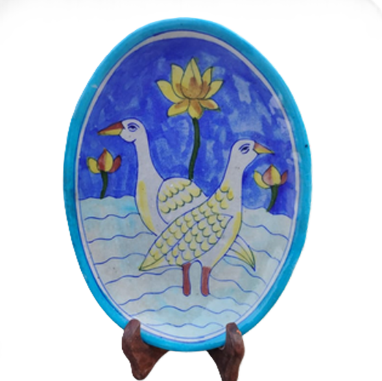 Hans Sarovar Jaipur Blue Pottery Plate