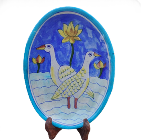 Hans Sarovar Jaipur Blue Pottery Plate