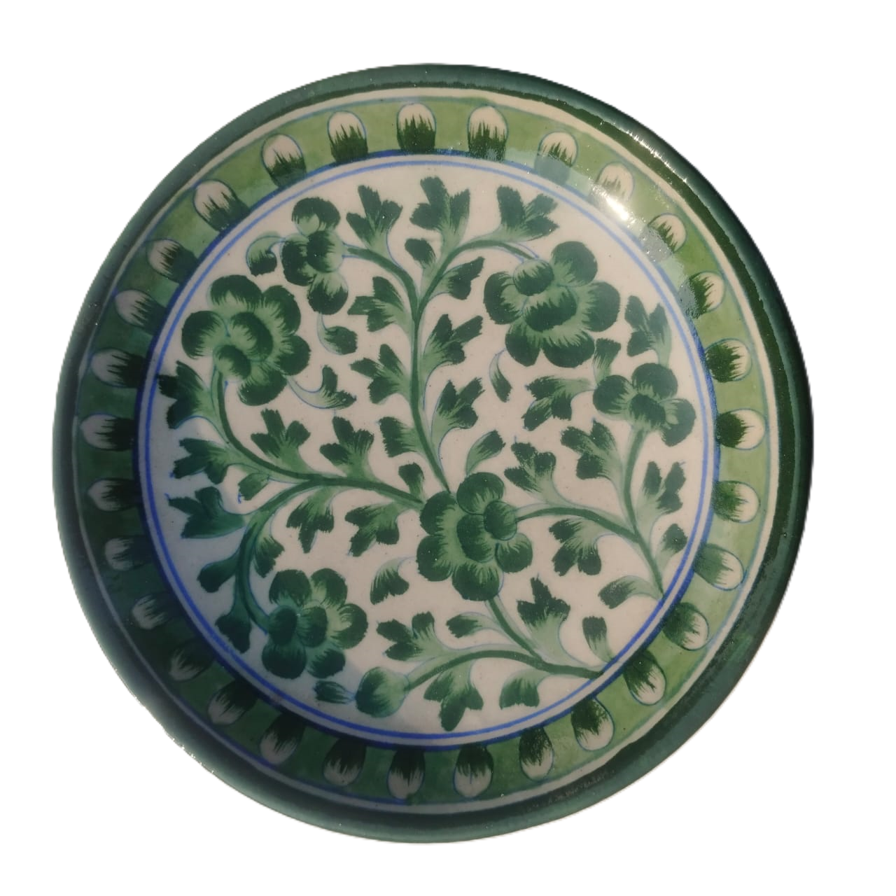 Emerald Garden Jaipur Blue Pottery Plate