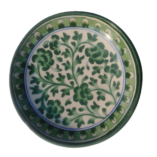 Emerald Garden Jaipur Blue Pottery Plate