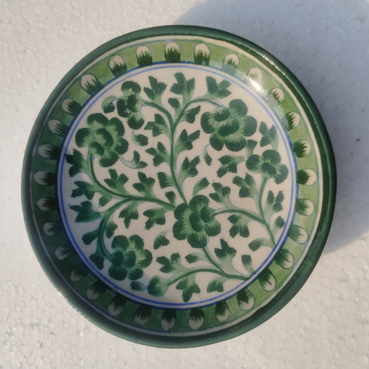 Emerald Garden Jaipur Blue Pottery Plate