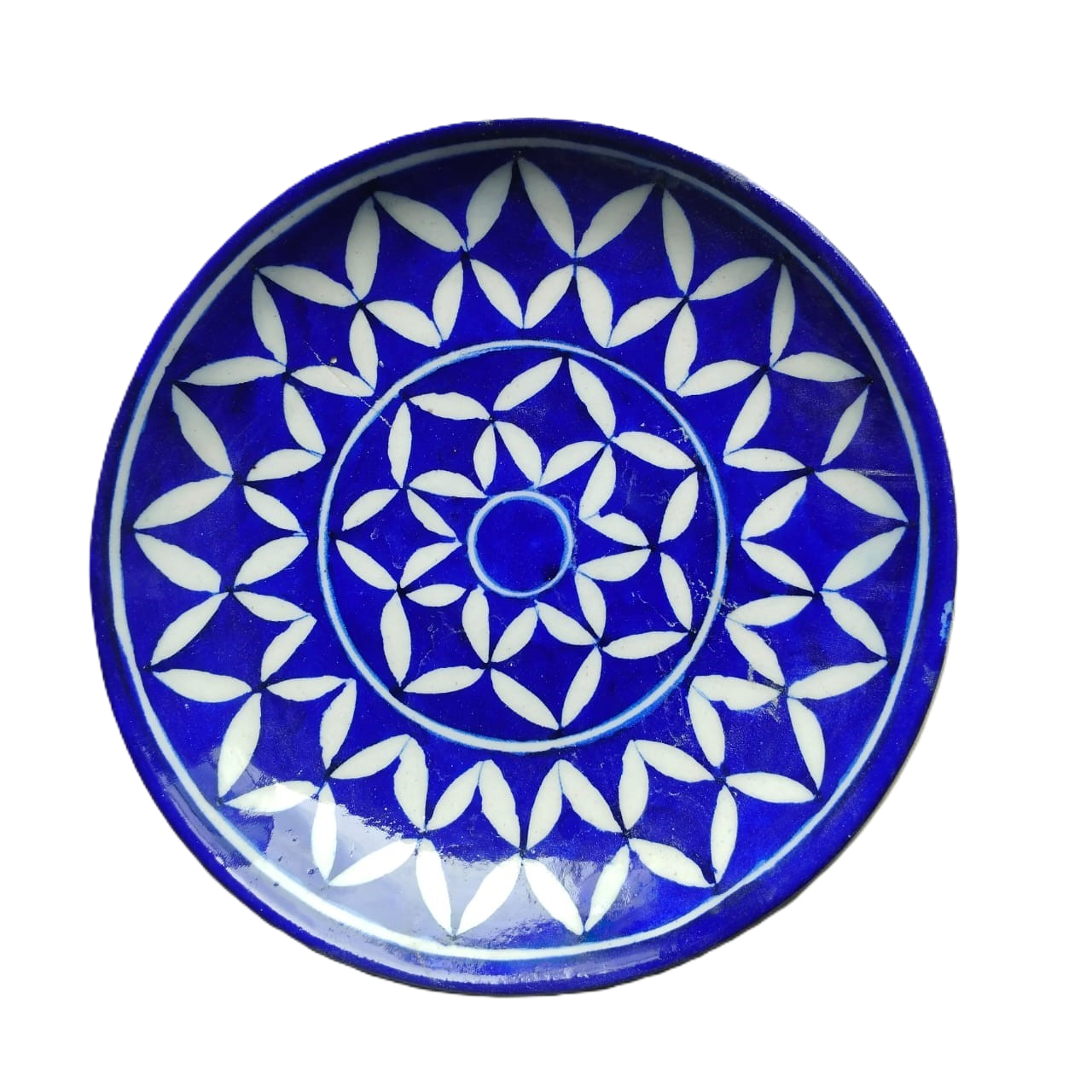 Indigo Lace Jaipur Blue Pottery Plate