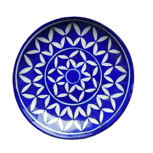 Indigo Lace Jaipur Blue Pottery Plate