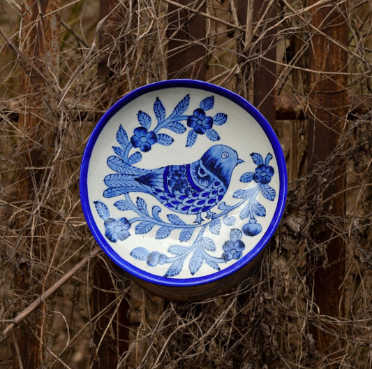 Gauraiya Jaipur Blue Art Pottery Plate